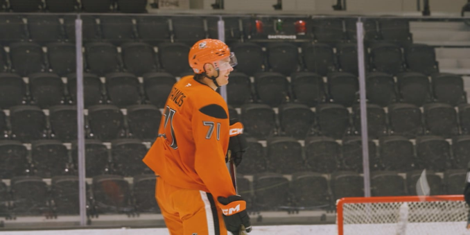 Former Bulldog Will Francis skates in first pro training camp