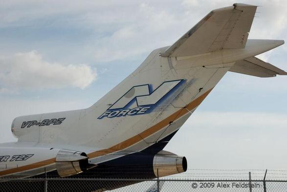 Private Boeing 727 tail shot