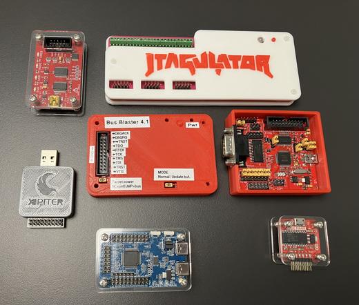 Ensemble d’interfaces usb vers bus : Bus Pirate, jTAGulator, Shikra, Bus Blaster, Tumpa, Hydrabus, Logic Pirate
