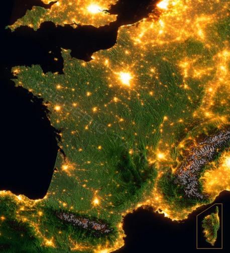 Pollution lumineuse en France