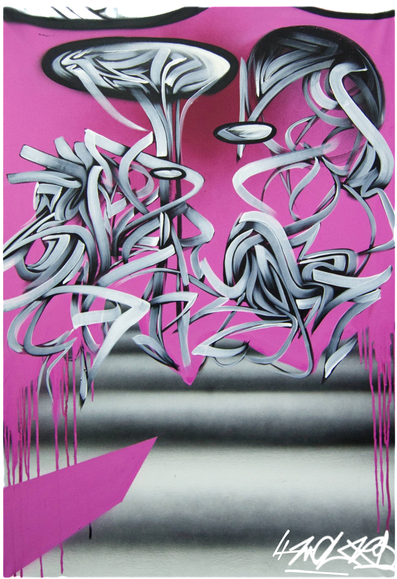 abstract painting graffiti abstraction on canvas by artist fabian zolar