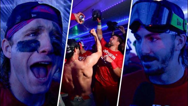 Kyle Schwarber, Harrison Bader, Phillies celebrate clinching NL East title
