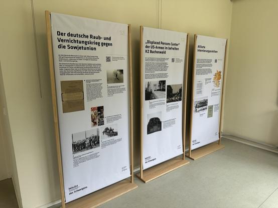 Blick in die Ausstellung „(k)ein Lager des Schweigens. Das sowjetische Speziallager Nr. 2 Buchenwald 1945-1950“.