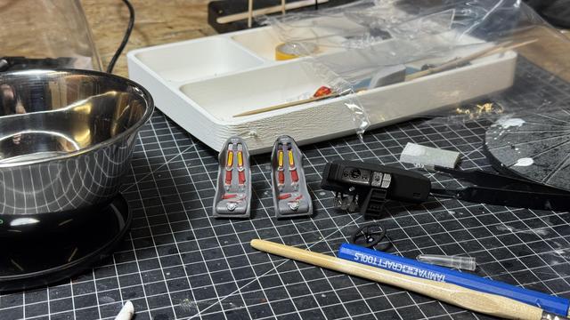 Seats of a Lancia Delta HF Integrale by Italeri in 1:24 scale