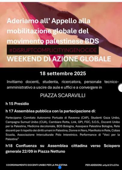 Weekend di azione globale per la Palestina