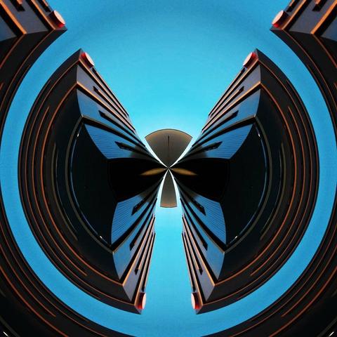 A polar projection of a building