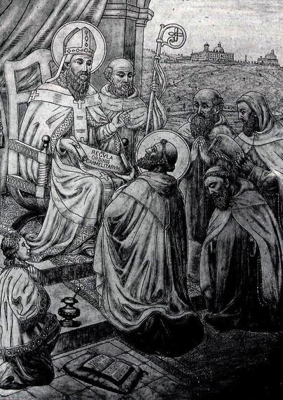 Albert-of-Jerusalem-gives-the-Rule_Haifa-Carmel