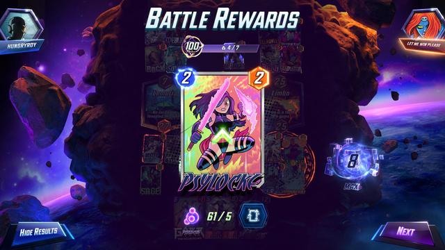Snap Battle Rewards screen showing ranking up to 100