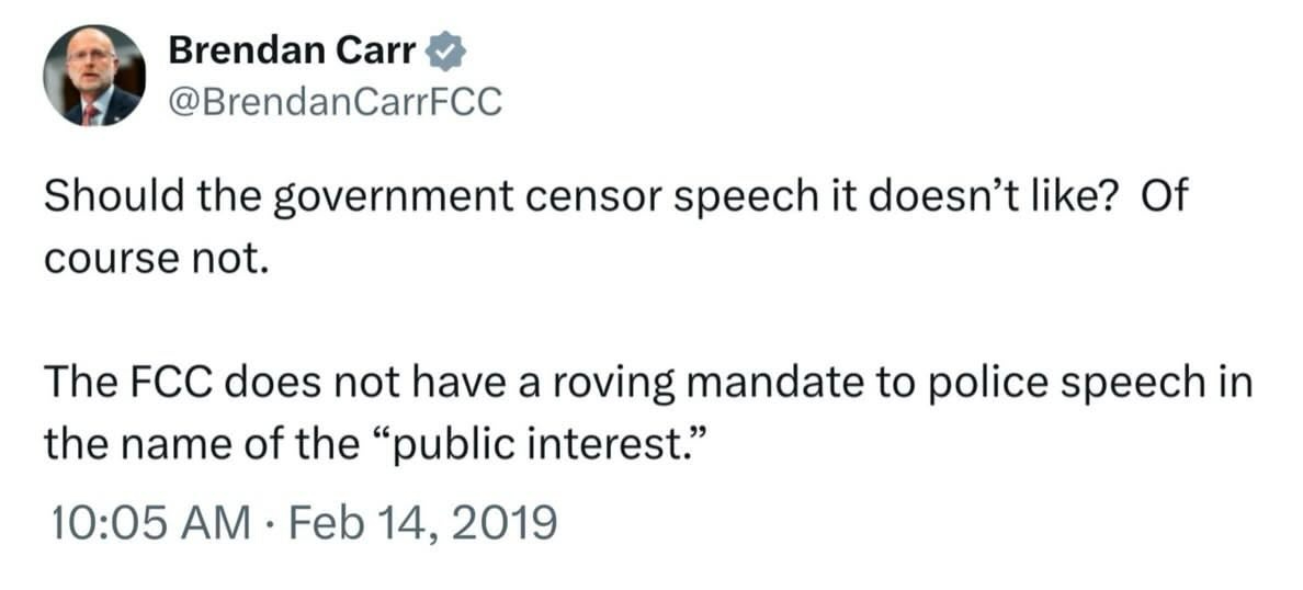 Should the government censor speech it doesn’t like? Of course not. The FCC does not have a roving mandate to police speech in the name of the “public interest.”