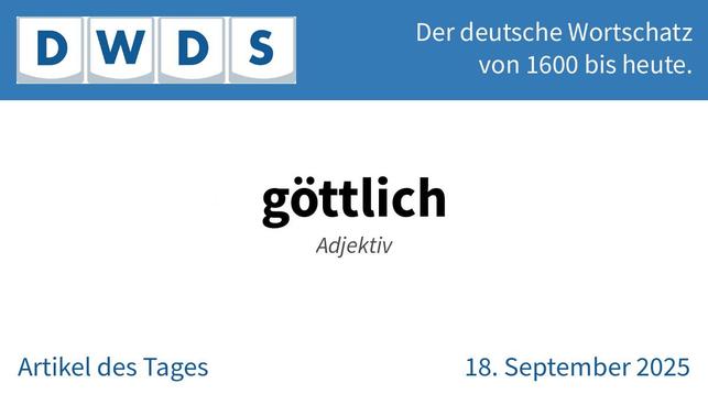 göttlich | Adjektiv