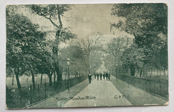 Middle Meadow Walk in 1903, from a vintage postcard