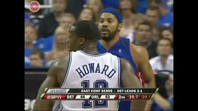 Throwback NBA Playoffs ECSF 2008.5.10 Detroit Pistons at Orlando Magic G4 FHD
