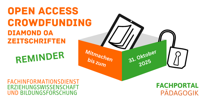 Erinnerung - Open Access Crowdfunding Initiative für Diamond OA Zeitschriften. Bis zum 31. Oktober 2025 können Bibliotheken noch teilnehmen