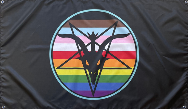 The Satanic Temple Logo Progress Flag