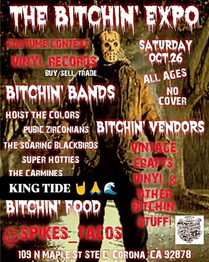 The Bitchin' Expo: Saturday OCT 26

King Tide: 
Southern California High Energy Melodic #Skate #Punk band. Next Soon, Presale Release and #Lives #Events #Gigs:
https://distrokid.com/hyperfollow/kingtide31/narcan #PunkRockHistory #Rock #RnR #Punk-Rock #Press #Music #Release #Concerts