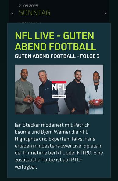 NFL LIVE Football
