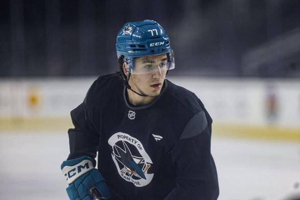 San Jose Sharks forward Michael Misa