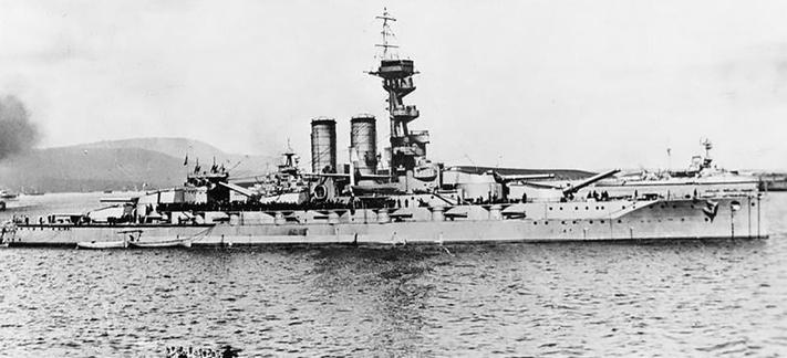 HMS Erin was a dreadnought battleship of the Royal Navy, originally ordered by the Ottoman government from the British Vickers Company. The ship was to have been named Reşadiye when she entered service with the Ottoman Navy. The Reşadiye class was designed to be at least the equal of any other ship afloat or under construction. When the First World War began in August 1914, Reşadiye was nearly complete and was seized at the orders of Winston Churchill, the First Lord of the Admiralty to keep her in British hands and prevent her from being used by Germany or German allies. There is no evidence that the seizure played any part in the Ottoman government declaring war on Britain and the Entente Cordiale.

Aside from a minor role in the Battle of Jutland in May 1916 and the inconclusive Action of 19 August the same year, Erin’s service during the war generally consisted of routine patrols and training in the North Sea. The ship was deemed obsolete after the war; she was reduced to reserve and used as a training ship. Erin served as the flagship of the reserve fleet at the Nore for most of 1920. She was sold for scrap in 1922 and broken up the following year.