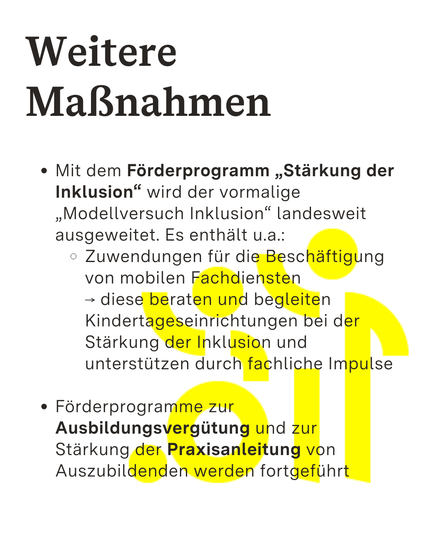 Infografik zum Förderprogramm "Stärkung der Inklusion"