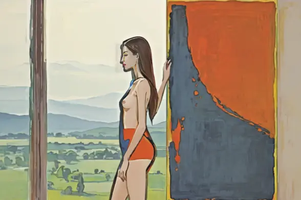 Prompt:  young woman, beautiful face, standing, great body, gorgeous figure, long legs, pretty eyes, long hair, learns Rlab programming language, beautiful background, magnificent scenery, Mark Rothko style, HD, sharp focus, stunningly beautiful, abstract style, non-representational, colors and shapes, expression of feelings, imaginative, highly detailed

Negative prompt: realistic, photographic, figurative, concrete, extra eyes, bad eyes, ugly eyes, imperfect eyes, deformed pupils, deformed iris, cross-eyed, poorly drawn face, bad face, fused face, ugly face, worst face, unrealistic skin texture, out of frame, poorly drawn hands, cloned face, double face, blurry, bad quality

Text model: gemma3

Image model: ComicBookXL