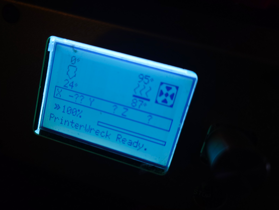 My 3D printers bed doesn't really like metal things taking all the heat and panics around thermal panics around 90*C