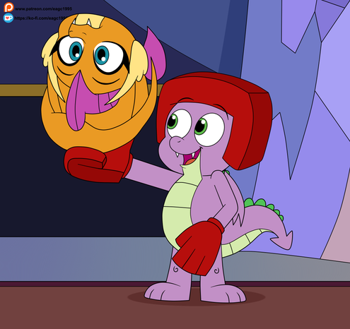A parody of the SpongeBob SquarePants Episode "Karate Choppers" with the characters from My Little Pony Friendship Is Magic, Spike playing the role of SpongeBob and Smolder as Sandy, with Spike holding Smolder in a round knot