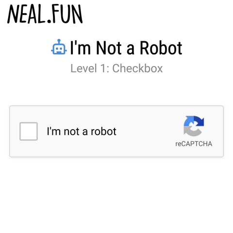 Web authentification: I'm not a robot