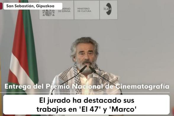 Eduard Fernandez durante la entrega del Premio Nacional de Fotografía (RTVE (24 HORAS))