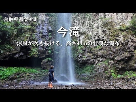 【壮観な滝】涼風吹き抜ける美しい瀑布｜日本の自然の素晴らしさを教えてくれる｜歩いてすぐ滝壺まで行けるお手軽滝「今滝」の絶景｜鳥取県湯梨浜町