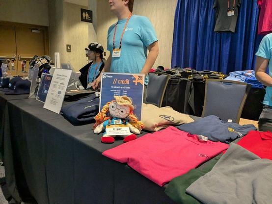 Cippi helping the CppCon bookstore!