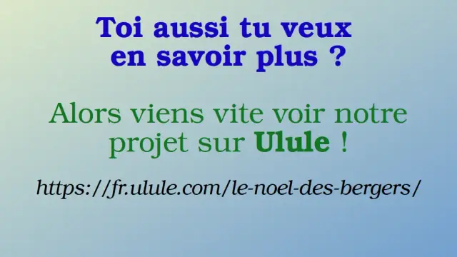 Du texte : Toi aussi tu veux en savoir plus ? Alors viens vite voir notre projet sur Ulule (Lien dans le post)