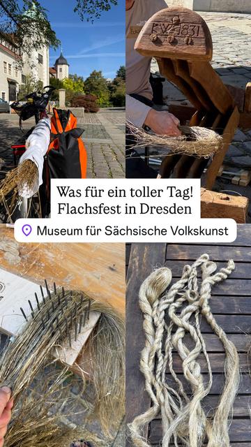 Fotocollage vom Flachsfest am Volkskunstmuseum