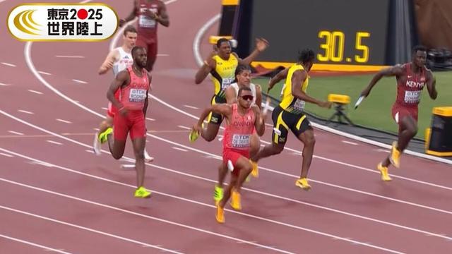 【金メダル候補のジャマイカがまさかのバトンミス】男子4×100mリレー 予選1組【東京2025世界陸上】