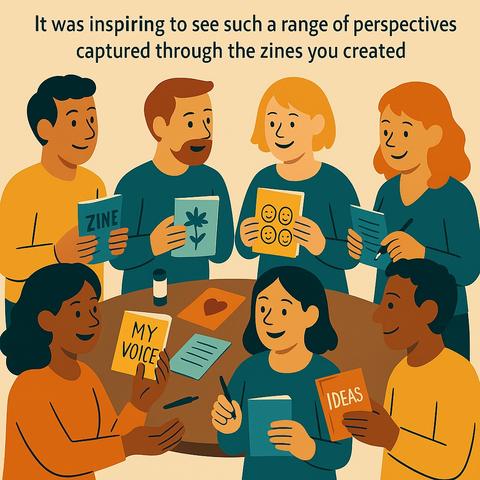 Loved seeing the creativity and perspectives captured in the zines today – such powerful reflections on inclusion, community, and research.
#OpenResearch #PublicEngagement #Zines #Collaboration #CommunityVoices #ResearchWithImpact #InclusiveResearch