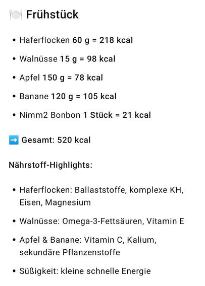 Mein Frühstück, geplant mit ChatGPT