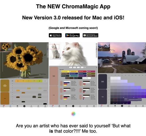 Screenshot of the new ChromaMagic 3 release for Mac/iOS
