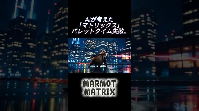 AIが考えた「マトリックス」のバレットタイムが失敗…【AIパロディ】 #shorts #マトリックス #thematrix #マーモット #aivideo