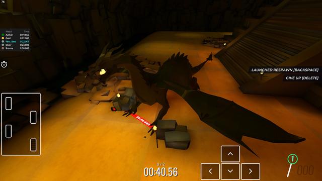 dragon as the finish line on a trackmania map