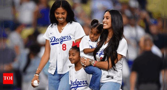 Vanessa Bryant shares heart-warming moments featuring her daughters during a Los Angeles Dodgers game | NBA News