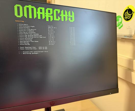 Omarchy Linux install screen