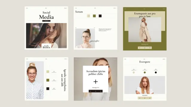 Adobe InDesign Brand Social Media Template by PixWork