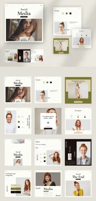 Adobe InDesign Brand Social Media Template by PixWork