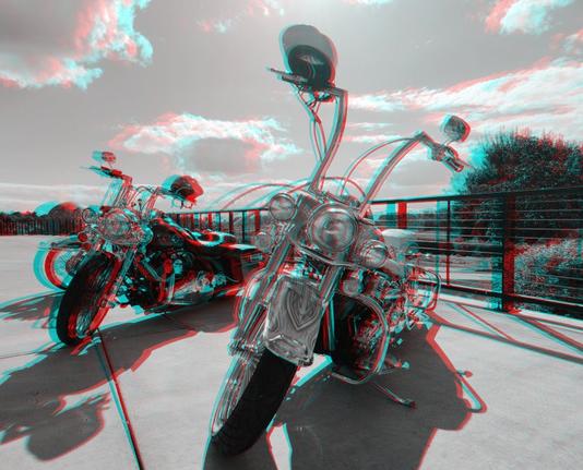 Same, black and white anaglyph