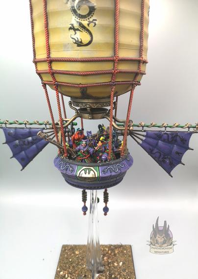 Closeup of the front of the basket showing gunner and bombadier