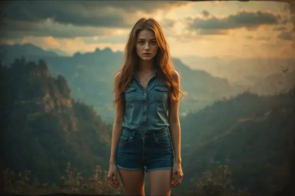 Prompt:  young woman, beautiful face, standing, great body, gorgeous figure, long legs, pretty eyes, long hair, JoLinux Linux distribution style, beautiful background, magnificent scenery, Roy Hamilton style, HD, sharp focus, stunningly beautiful, grunge style, textured, distressed, vintage, edgy, punk rock vibe, dirty, noisy

Negative prompt: smooth, clean, minimalist, sleek, modern, photorealistic, extra eyes, bad eyes, ugly eyes, imperfect eyes, deformed pupils, deformed iris, cross-eyed, poorly drawn face, bad face, fused face, ugly face, worst face, unrealistic skin texture, out of frame, poorly drawn hands, cloned face, double face, blurry, bad quality

Text model: gemma3

Image model: MoxieFlux1DS