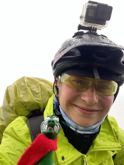Kleiner dino und ich im regen