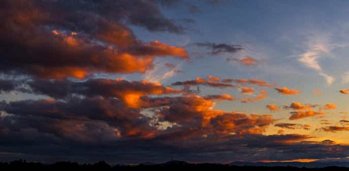 Sunset over Canberra tonight.