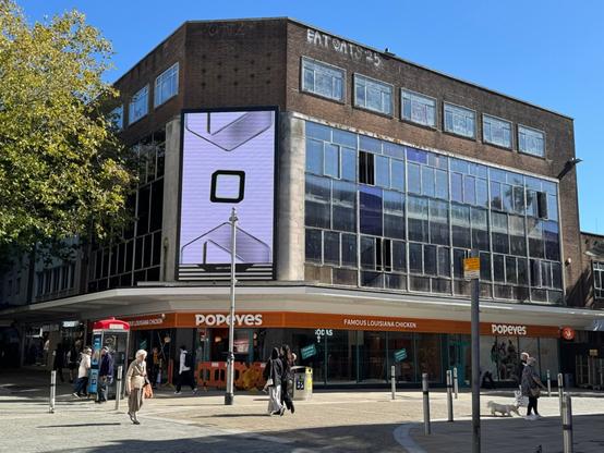 Popeyes on the ground floor of the former Topshop and Topman store on the corner of Oxford Street and Whitewalls in Swansea