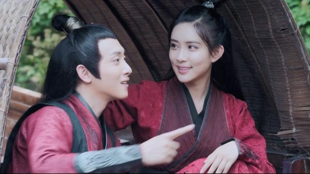 Wen Ning and Wen Qing riding in a boat through Caiyi during the lectures at Cloud Recesses.