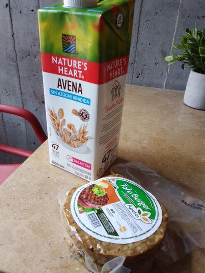 Oat milk and tofu burguer